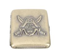 Homoyoyo Estuche Metálico y Portátil para Guardar Cigarrillos Aleación Resistente Diseño Pirata Retro Que Protege Humedad