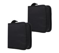 Homoyoyo Estuche para CD de Gran Capacidad 40 Discos, Bolsa Portátil de Tela Oxford y No Tejida, Protector y Organizador Adecuado para Almacenamiento Exterior, Pack de 2 Unidades