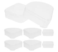 Homoyoyo Estuche Transparente para Esponjas de Maquillaje Soporte Plástico Resistente 8 Unidades 5 Cajas Triangulares 3 Cajas Cuadradas Organizador Compacto Adecuado para