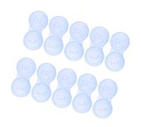 Homoyoyo Estuches De Plástico para Lentes De Contacto Doble Marco 10 Piezas Azul Transparente Herméticos Portátil para Viaje Uso Diario Protección Ocular