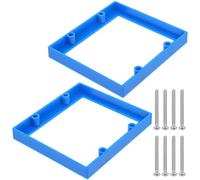 Homoyoyo Extensor de Caja Eléctrica de Plástico Resistente Azul Medio 2 Unidades Tornillos para Montaje en Pared, Extensor de Caja de Enchufe Doméstico y Oficina, Accesorio para Gestión