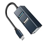 Homoyoyo Extensor Tipo c Aleación De Aluminio Concentrador USB para Computadora Adaptador De Transferencia De Expansión para Trabajo Casa