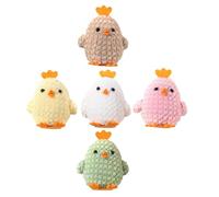 Homoyoyo Figuras de Pollitos de Pascua Simulados 5 Piezas, Decoración Miniatura para Mesa y Estantes, Surtido Colores, Accesorios Festivos para Fiestas y Comedor