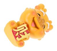 Homoyoyo Figurita Dragón Zodiacal de Resina para Escritorio Modelo Animado con Cabeza Móvil Decoración Miniatura para Hogar y Coche Adorno Amarillo Auspicioso