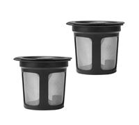 Homoyoyo Filtros de Café Reutilizables para Cafeteras, 2 Piezas, Color Negro, Capacidad 53 Ml/19 G, Colador Práctico para Café Americano, Accesorio para Uso en Cocina y Cafetería