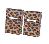 Homoyoyo Funda para Cigarrillos de 20 Unidades 2 Piezas, Protector Portátil Cierre Magnético, Diseño Estampado de Leopardo, Carcasa Rígida para Uso Diario y Viaje, Adecuado para Hombres