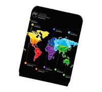 Homoyoyo Funda para Maleta Elástica de Poliéster y Spandex, Protector de Equipaje Diseño Mapa, Talla M 22-24 Pulgadas, para Viajeros, Resistente a Polvo y Arañazos, Fácil Acceso a Manijas
