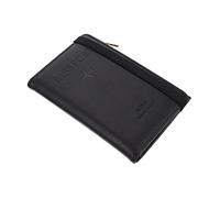 Homoyoyo Funda para Pasaporte y Protector De Tarjetas Flexible De PU Resistente Al Agua, Diseño Corto Negro, para Empresarios y Viajeros, Práctica Cartera para Viajes y Documentos Personales