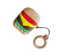 Homoyoyo Funda Protectora para Auriculares Inalámbricos Caja De Transporte En Forma De Hamburguesa Compatible con AirPods 1/2 - Diseño Divertido y Práctico para Llevar a Cualquier