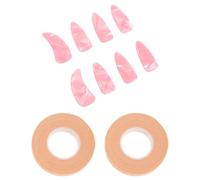 Homoyoyo Fundas Protectoras para Uñas de Guzheng, 8 Piezas Grandes Color Perla, Cubiertas para Práctica 2 Cintas Adhesivas, Accesorios para Aprender y Tocar Guzheng, Material Cómodo