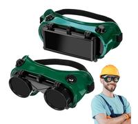Homoyoyo Gafas de seguridad para soldar industrial, 2 unidades, protección completa, contra polvo, para soldadores, con marco suave y diseño de tapa abatible Varios estilos