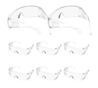 Homoyoyo Gafas de Seguridad Transparentes de PC Diseño de Rejilla 8 Unidades Protección contra Impactos y Polvo para Trabajo Laboratorio y Construcción Unisex Ligeras y Resistentes