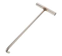 Homoyoyo Gancho para Tapa de Alcantarilla de Acero Inoxidable Reforzado 38 CM Diámetro 12 MM Gancho T Multifuncional para Levantar Tapas de Pozo Elevador Resistente para Puertas