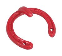 Homoyoyo Ganchos de Pared Decorativos de Hierro Fundido Rojo Estilo Vintage Industrial, Gancho de Herradura Resistente para Abrigos, Llaves y Utensilios, Colgador Multiusos para Cocina,