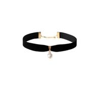 Homoyoyo Gargantilla De Terciopelo Negro Con Colgante De Perlas Para Mujeres y Niñas - Collar Gótico Elegante y Sofisticado