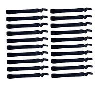 Homoyoyo Gomas Pelo para Hombre 20 Piezas Ajustables Negras Ultrafinas Elásticas Soporte para Coleta Accesorios Deportivos y Uso Diario