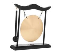 Homoyoyo Gong de Cobre Feng Shui para Escritorio Decoración Zen de Cobre y Madera Adorno Chino para Casa y Meditación Regalo de Suerte y Decoración Oriental