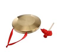 Homoyoyo Gong De Cobre Tradicional 32 Cm Con Martillo Incluido, Instrumento De Percusión Chino Para Celebraciones y Ambientación, Color Rojo, Set De Gong Musical Auténtico