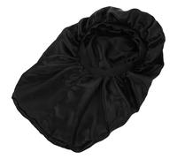 Homoyoyo Gorro de Dormir de Satén Negro para Hombre, Largo con Borde Elástico, Doble Capa para Cuidado del Cabello, Protección para Dormir y Uso en Casa