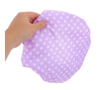 Homoyoyo Gorro de Ducha de Doble Capa Elástico y Reutilizable Estampado de Lunares Rosa y Morado Pack 2 Unidades para Mujer Protección para Cabello Largo y Corto Uso Diario y Viaje