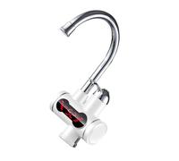 Homoyoyo Grifo de Agua Caliente Eléctrico Instantáneo Premium con Pantalla LED Digital Acero Inoxidable Rotación para Cocina y Baño Compatible con Enchufe Europeo