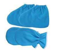Homoyoyo Guantes y Patucos De Parafina - 4 Piezas - Manoplas Hidratantes Para Manos y Pies Tratamiento Spa Para Cuidado De La Piel Ideal Para De Hidratación y Relajación Unisex