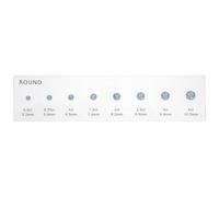 Homoyoyo Guía de Tallas de Anillos Regla Portátil para Comparar Tamaños y Formas de Gemas Redondos, Kit de Medición Precisa para Selección de Piedras Preciosas en Joyería y Compromiso