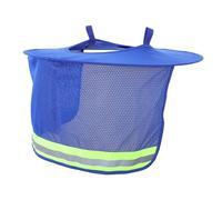 Homoyoyo Hard Hat Visor Sun Shade Mesh Neck Cover Reflective Strip Full Brim Adjustable Sun Visor For Construction Outdoor Work