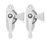 Homoyoyo Hebilla de Cerradura de Puerta y Ventana para Puertas y Ventanas de Madera y Plástico 2 Juegos de Acero Inoxidable con Gancho, Fácil Instalación y Seguridad Duradera