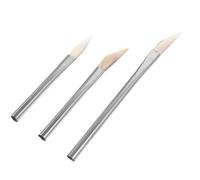 Homoyoyo Herramienta para Pulir Joyas de Ágata Natural Mango de Acero Inoxidable Set de 3 Piezas Cuchillo Largo Cuchillo Corto y Espada Corta para Alisar y Abrillantar Joyería Uso en