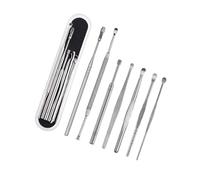 Homoyoyo Herramientas para Limpiar Oídos Acero Inoxidable 7 Piezas Kit Portátil Eliminación Cerumen Seguro Cuidado Auditivo Hogar Uso Personal Familiares