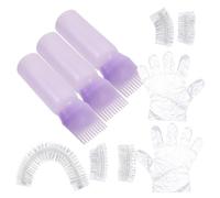 Homoyoyo Herramientas para Teñir Cabello Desechables Kit Completo con Aplicador de Peine para y Botella Flexible para Doméstico y Salón Incluye Guantes y Gorro Color