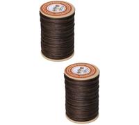 Homoyoyo Hilo De Cuero Encerado Para Manualidades y Reparaciones - Ideal Para Encuadernación y Bricolaje - Color Café Extra Para Proyectos De Tapicería y Zapatos