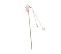 Homoyoyo Horquilla de borla de conejo Horquilla antigua pasadores de flores para el cabello pinza de pelo estilo chino Palo de pelo con borla colgante horquilla de estilo antiguo resina