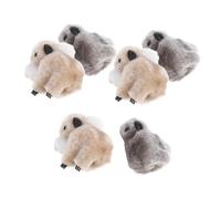 Homoyoyo Horquillas De Peluche Koala 6 Piezas, Tamaño Pequeño, Sujetan Firmemente, Adorables Para Niñas, Uso Diario y Decoración De Cabello, Colores Gris y Caqui