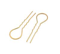 Homoyoyo Horquillas Pelo En Forma De u 10 Piezas Doradas Grandes Onduladas Palillos De Metal Para Mujeres y Niñas Accesorios Para Cabello Fiesta y Diario