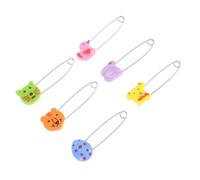 Homoyoyo Imperdibles para Pañales de 30 Pcs de Acero Inoxidable Cabeza de Animal, Alfileres de Seguridad Resistentes con Cierre Plástico, Alfileres para Ropa de Recién Nacido, Uso