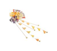 Homoyoyo Japanese Fan Shaped Hair Clip Vintage Floral Kimono Hairpin With Tassel Elegant Japanese Hair Accessories For Women Cultural Events And Parties