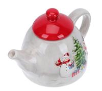 Homoyoyo Jarra de Cerámica para Bebidas Frías Asa Antideslizante Tetera de Cerámica para Leche y Café Gran Capacidad para Uso Doméstico Cocina y Fiestas Navideñas