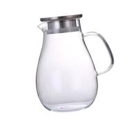 Homoyoyo Jarra de Vidrio para Agua y Jugos con Capacidad Grande Tetera Doméstica Segura y Transparente para Cocina Oficina y Restaurante Diseño Ergonómico Fácil de Usar