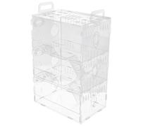 Homoyoyo Jaula para Hámster Pequeña Tipo Castillo de Acrílico Transparente 30×20×45 CM Buena Ventilación para Hámsteres Cobayas y Chinchillas