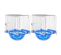 Homoyoyo Jaulas para Canarios 2 Cuencos para Anidar Pájaros, Nido Colgante Fácil de Instalar y Bien Ventilado para Cría de Loros y Periquitos