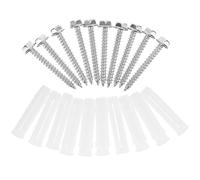 Homoyoyo Juego de 10 Anclajes y Tornillos para Soporte de TV de Pared, Kit de Montaje para Paneles de Yeso y Hormigón, Plástico de 10 Mm y Tornillos de 6 Mm, Accesorios de Fijación de Alta