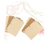 Homoyoyo Juego de 2 Cuadernos de Votos Matrimoniales de Madera Papel Kraft Artesanal Cubierta Resistente 2 Hojas por Cuaderno Adecuado para Bodas Decoración Rústica y Regalos