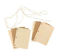Homoyoyo Juego de 2 Cuadernos de Votos Matrimoniales Rústicos de Madera Papel Kraft Artesanal 2 Hojas por Cuadernillo Ideales para Bodas y Decoración de Eventos