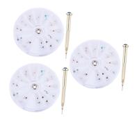 Homoyoyo Juego De 24 Anillos De Perforación Para Uñas - Herramientas De Taladro Manual Para Decoraciones De Uñas En Acrílico y Gel - Incluye 1 Herramienta De Perforación De Aleación Para