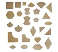 Homoyoyo Juego de 27 Plantillas Acrílicas Transparentes para Patchwork y Costura DIY Regla de Corte Precisa para Acolchado Herramientas de Manualidades para Tela y Cuero Plantillas de