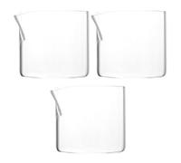 Homoyoyo Juego de 3 Jarras Pequeñas de Vidrio para Leche y Crema sin Asa Capacidad 60 Ml Dispensador Práctico para Café Jarabe y Arte Latte Aptas para Barra de Café y Uso Doméstico