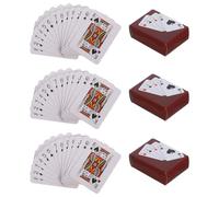 Homoyoyo Juego De 3 Mini Baraja de Cartas de Póquer Portátil y Diseño Novedoso Experiencia Auténtica de Papel para Fiestas y Viajes para Adultos