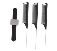 Homoyoyo Juego de 3 Peines de Peluquería y Pulsera Porta Horquillas Magnética de Silicona y Abs para Facilitar Recogida Rápida y Organización en Salón
